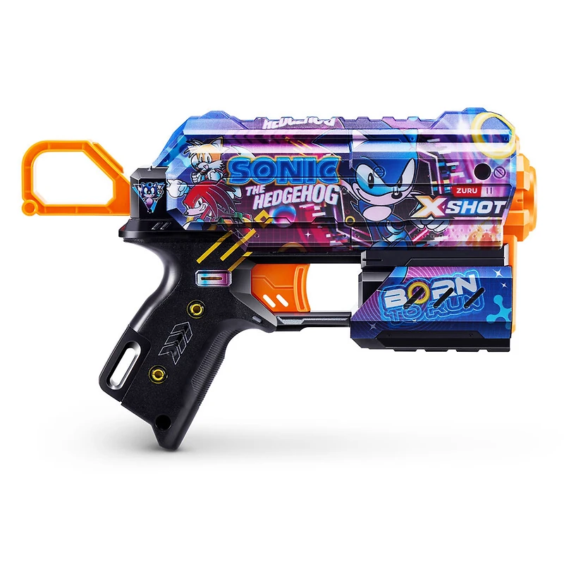 Pistola XSHOT Skins Flux - Sonic il Riccio Skin (8 dardi) di ZURU