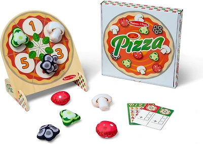 Melissa and Doug - Double Sided Wood Pizza Toos Game