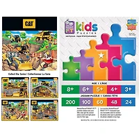 Journée Caterpillar à la carrière - Casse-tête de camions de construction, 60 pièces pour enfants