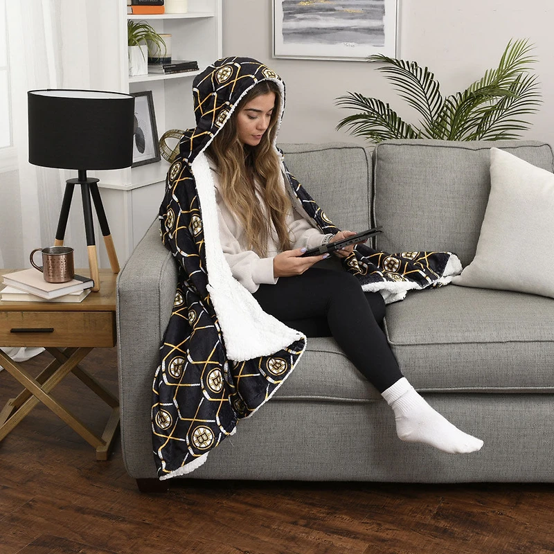 Couverture à capuche des Bruins de Boston de la LNH (50 x 70 po)