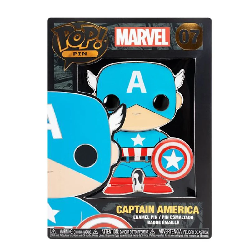 Badge émaillé Captain America par Funko Pop! Marvel