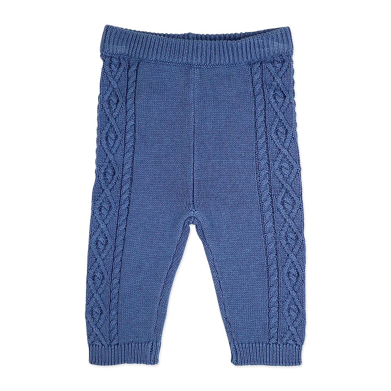 Rock a bye Baby Knit Cardigan and Trouser: Denim Blue 0-3M