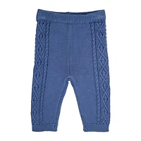 Rock a bye Baby Knit Cardigan and Trouser: Denim Blue 0-3M