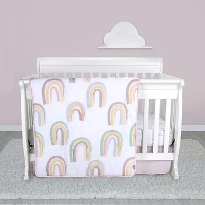 Painted Rainbow 4 Pc Crib Bedding