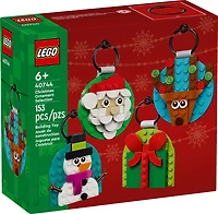 LEGO Sélection d'ornements de Noël Décorations suspendues avec cadeau, bonhomme de neige, renne et père Noël 40744