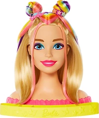 Barbie - Ultra Chevelure - Arc-en-ciel -Tête à coiffer de luxe, blonds