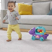 Fisher-Price Toddler Poppin' Triceratops Dinosaur Pull Toy - Multi-Language Version