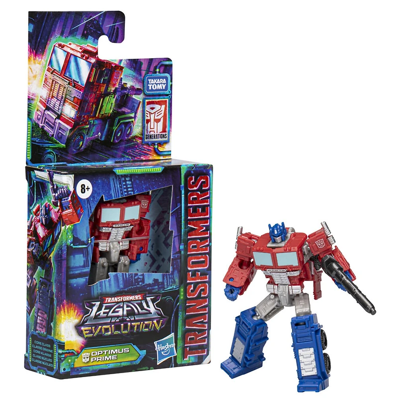 Transformers Generations Legacy Evolution, figurine Optimus Prime classe Origine de 8,5 cm