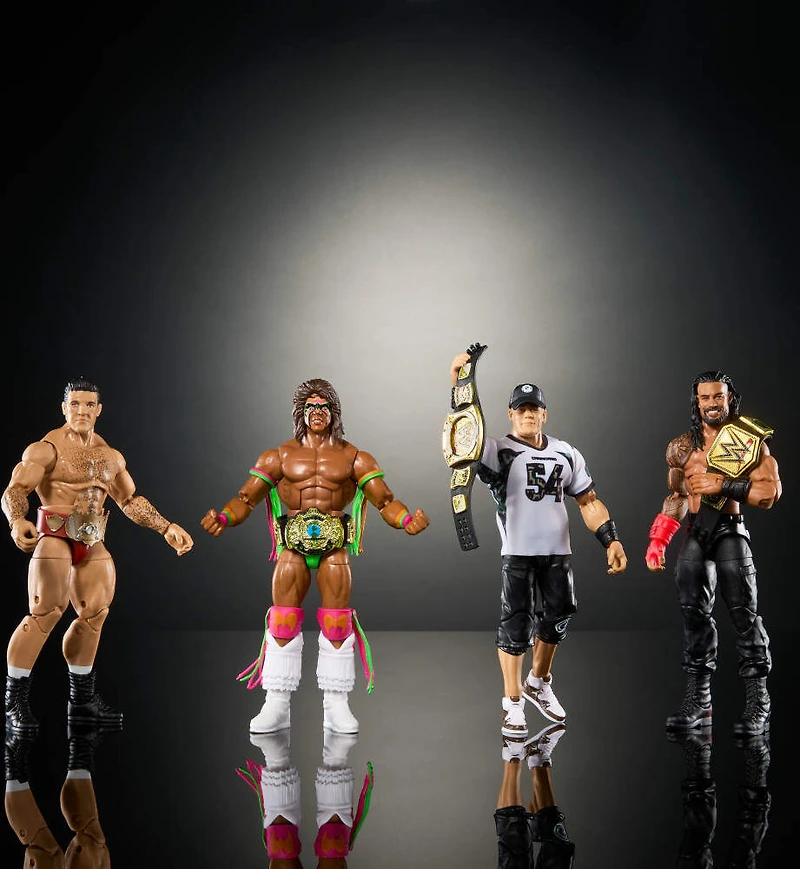 Mattel WWE Hall of Champions 4-Pack Action Figures & Accessories, 6-inch Collectibles Set