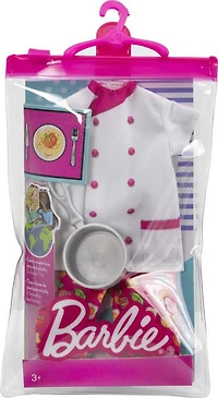 Barbie- Coffret Tenue, carrière de Chef, 1 tenue 1 et accessoire