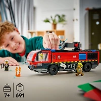 LEGO City Le camion de pompiers de l'aéroport - Ensemble de construction de véhicule d'urgence pour garçons et filles de 7 ans et plus - 60499