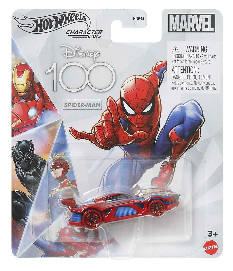 Hot Wheels Character Cars Disney 100 Marvel Spider-Man 1:64 Véhicule de collection