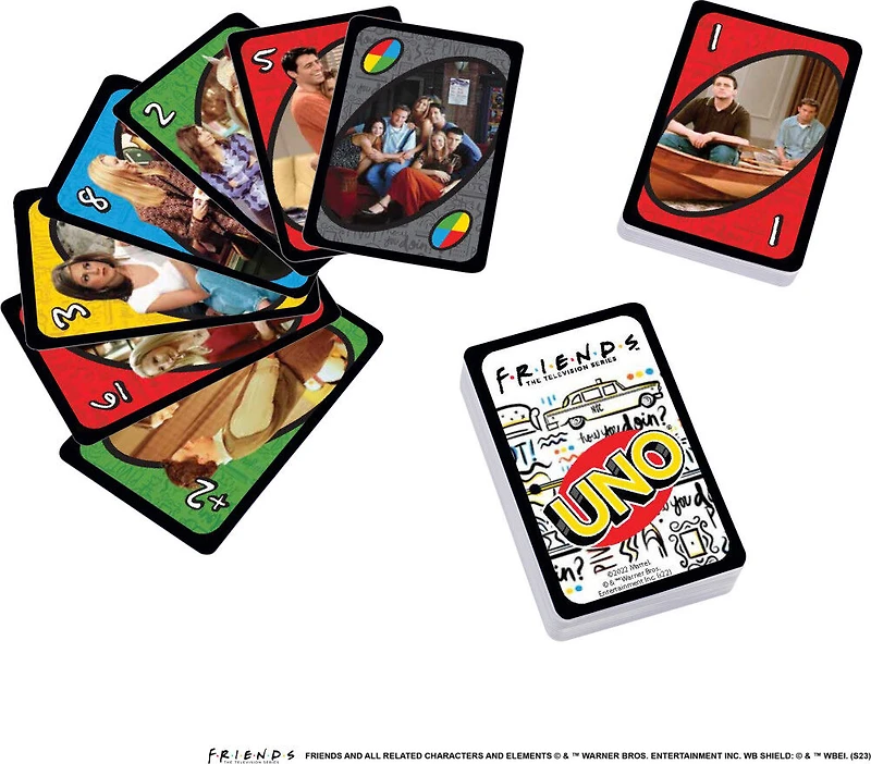 UNO Friends Jeu de cartes pour soirées de jeu en famille, adultes