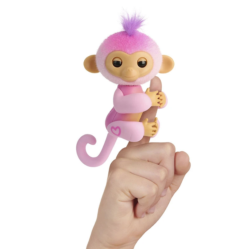Fingerlings Interactive Baby Monkey, plus de 70 sons et réactions, le coeur s'allume, réagit au toucher