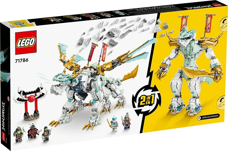LEGO NINJAGO Le dragon de glace de Zane 71786 Ensemble de jeu de construction (973 pièces)