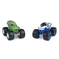Monster Jam, Monster trucks officiels en métal moulé Grave Digger Vs. Razin Kane Die-Cast, échelle 1:64