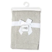 Baby Mode Signature gris Tricot Couverture avec bordure