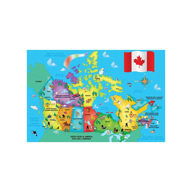 Masterpieces Puzzle Company Canada Map 36 Piece Floor Jigsaw Puzzle - English Edition