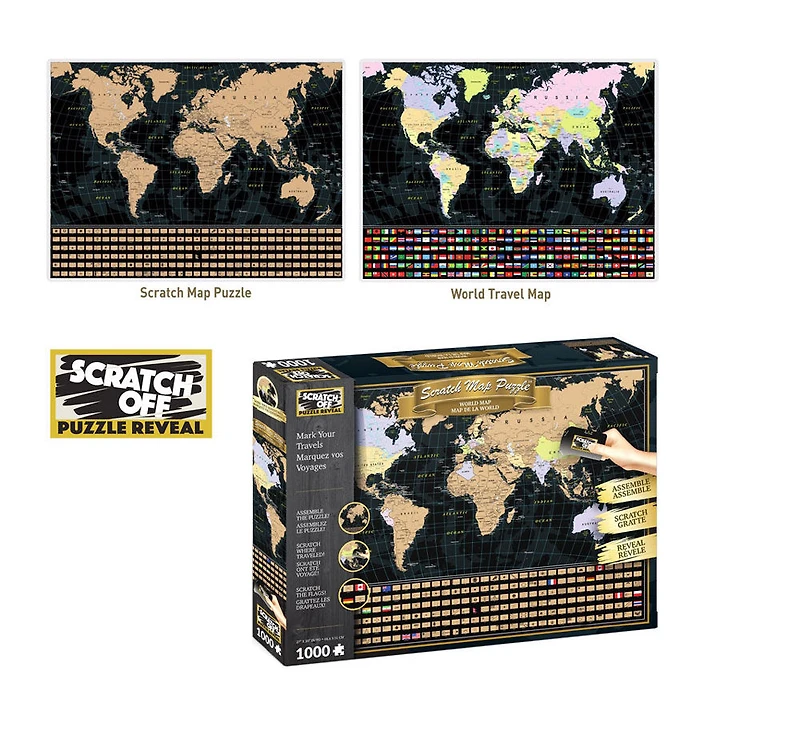 Scratch Off: Map de la World  - 1000 p