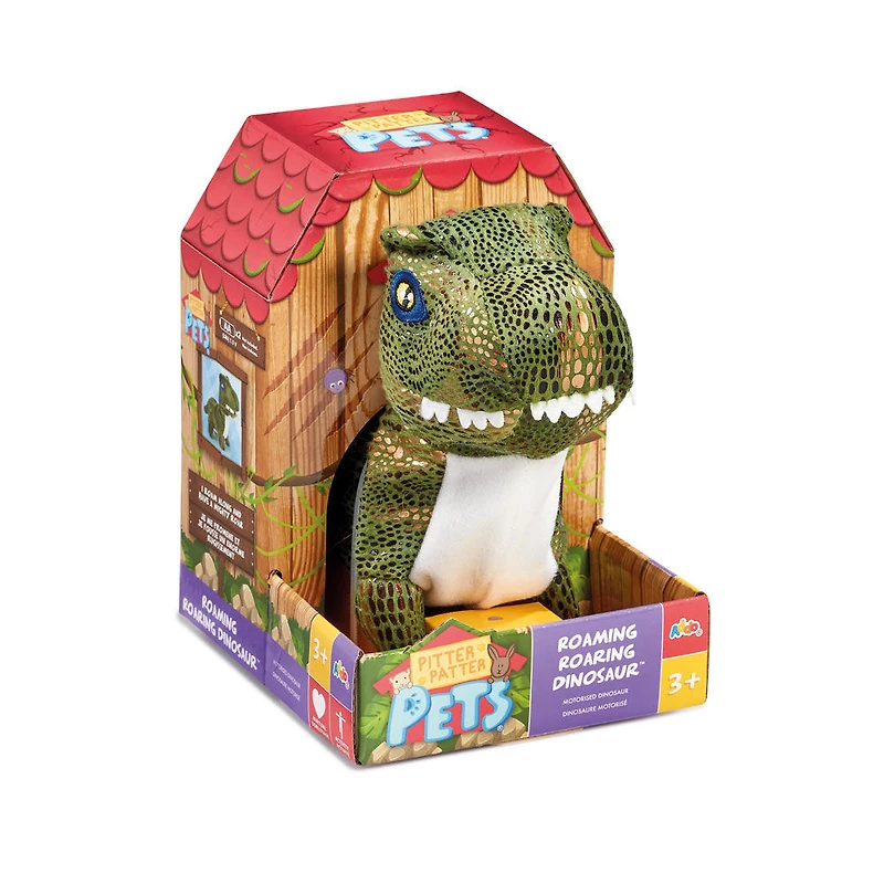 Pitter Patter Pets – Dinosaure itinérant rugissant – Notre exclusivité – Les styles et les couleurs peuvent varier