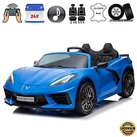 KidsVip 24V Licensed Corvette C8 W/RC- Blue