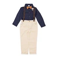 Little Gent Suspender Bowtie Set: Navy 3Y