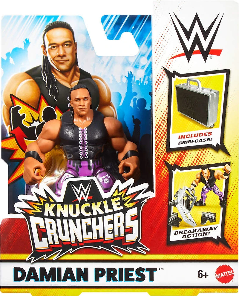 WWE Knuckle Crunchers Figurine articulée et acc. Damian Priest