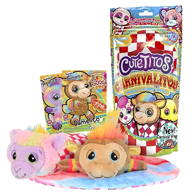 NOUVEAU THÈME DE CARNAVAL - PARFUM Cutetitos Carnivalitos - Animaux en peluche surprise - Peluche de carnaval à collectionner - Série 1