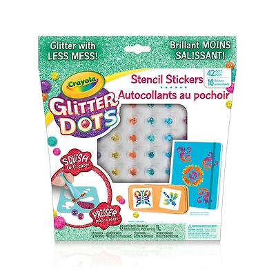 Autocollants au pochoir Crayola Glitter Dots