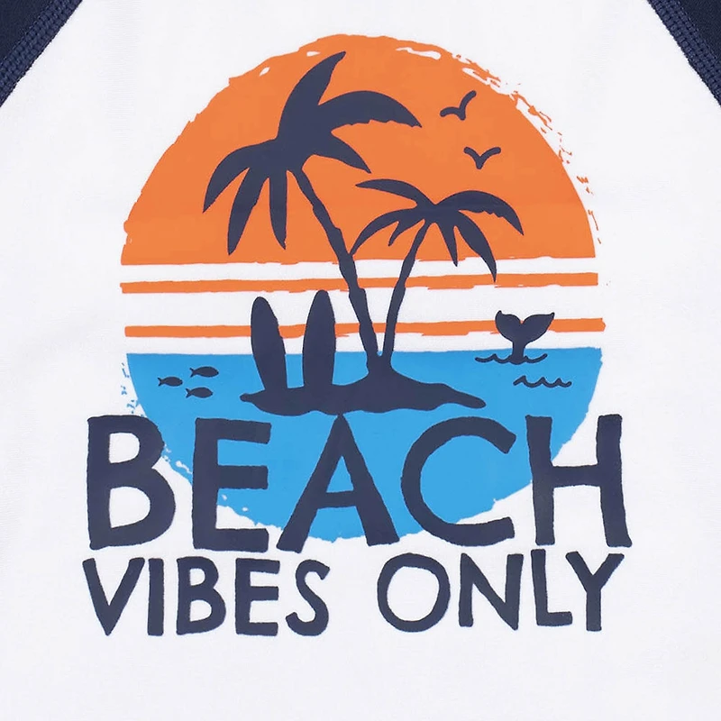 Gerber - 2-Piece Baby & Toddler Vacation Vibes Rash Guard & Swim Trunks Set