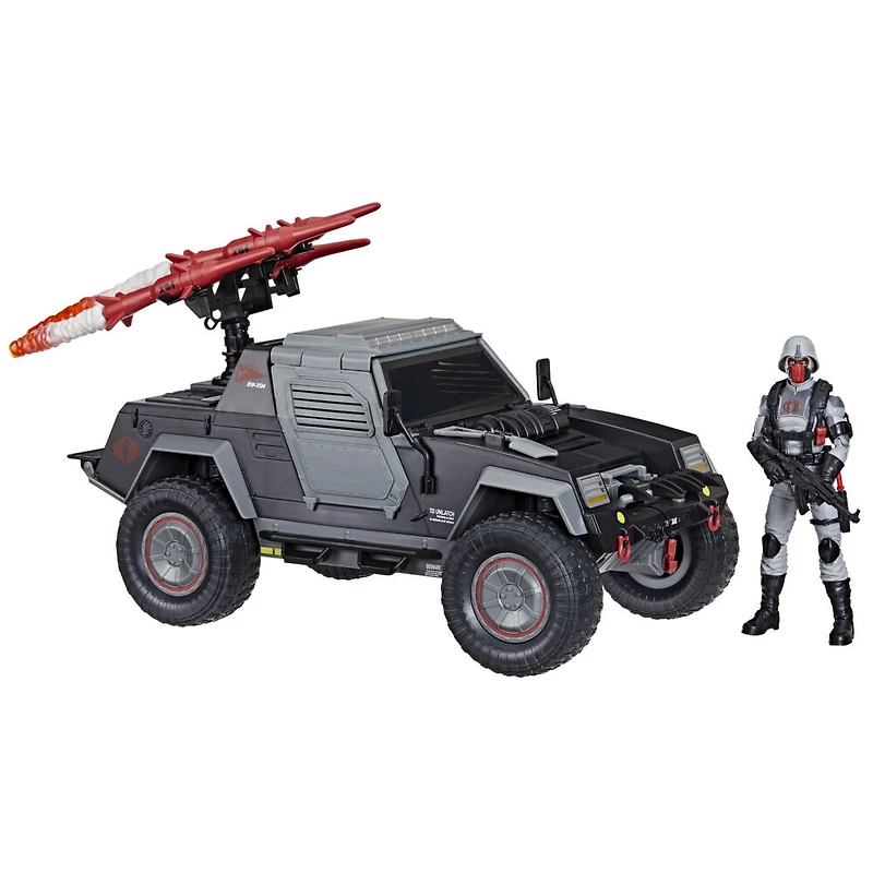 G.I. Joe Classified Series 120, Cobra Night Attack 4-WD Stinger & Driver, figurine et véhicule