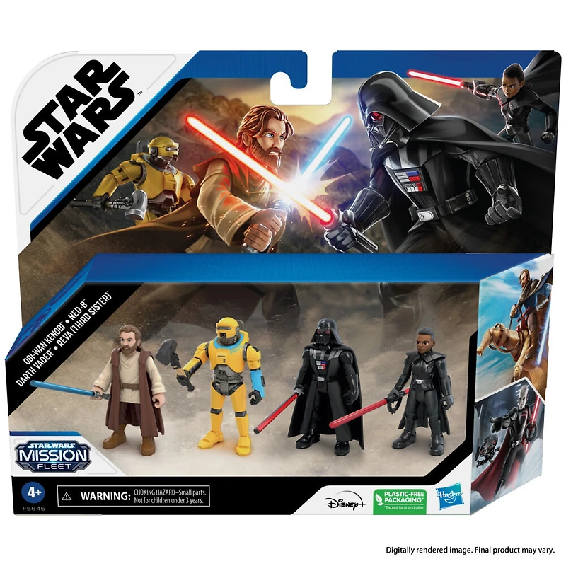 Star Wars Mission Fleet Galactic Clash Pack, 2.5-Inch-Scale Action Figure 4-Pack with Accessories - R Exclusive