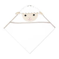 Baby Mode Signature Serviette à capuche en agneau ivoire