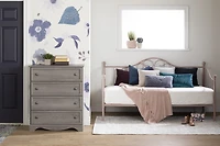 Savannah Lit de jour en métal Simple Rose