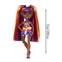Rainbow High Pacific Coast Phaedra Westward : Poupée-mannequin coucher de soleil (violette)