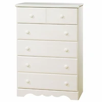 Summer Breeze Commode 5 tiroirs- Blanc antique