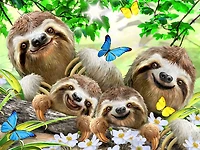 Prime 3D: Puzzle selfie paresseux Howard Robinsn avec peluche - 48 pièces