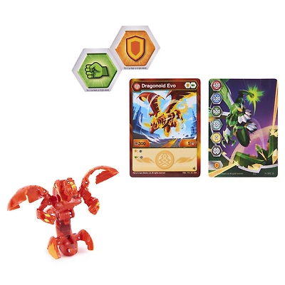 Bakugan Evolutions, Dragonoid Evo, 2-inch Tall Collectible Action Figure and Trading Card