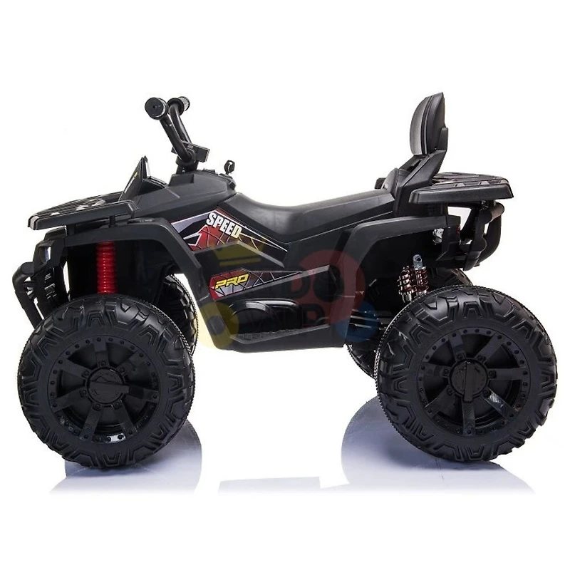 KidsVip 24V Enfants et Tout-Petits Titan Quad/ATV Voiture Eléctrique avec Commande à Distance - Noir - Édition anglaise