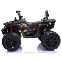 KidsVip 24V Enfants et Tout-Petits Titan Quad/ATV Voiture Eléctrique avec Commande à Distance - Noir - Édition anglaise