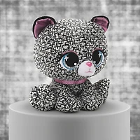 GUND P.Lushes Designer Fashion Pets, Khloe O'Bearci, ourse en peluche de luxe douce et élégante, noir et blanc, 15,2 cm