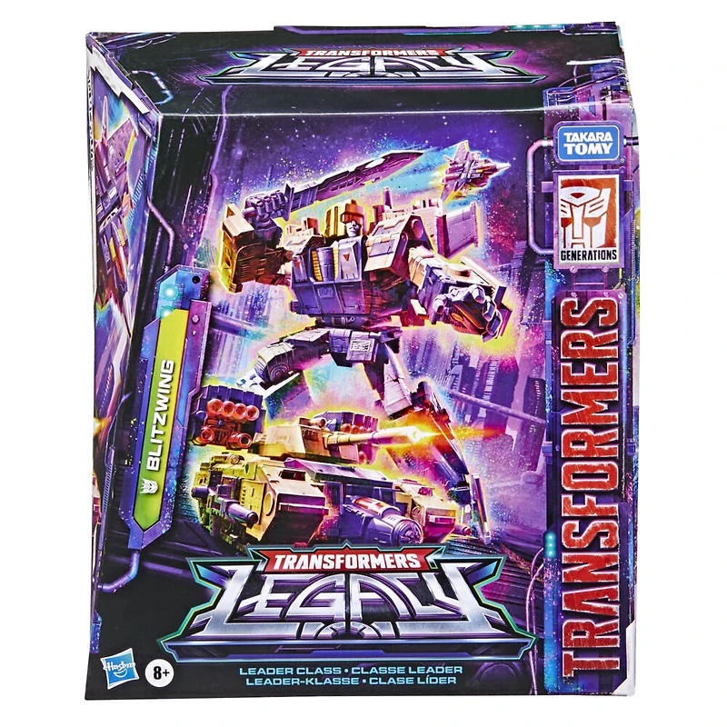 Transformers Generations Legacy Series, figurine Blitzwing classe Leader à triple conversion, 17,5 cm