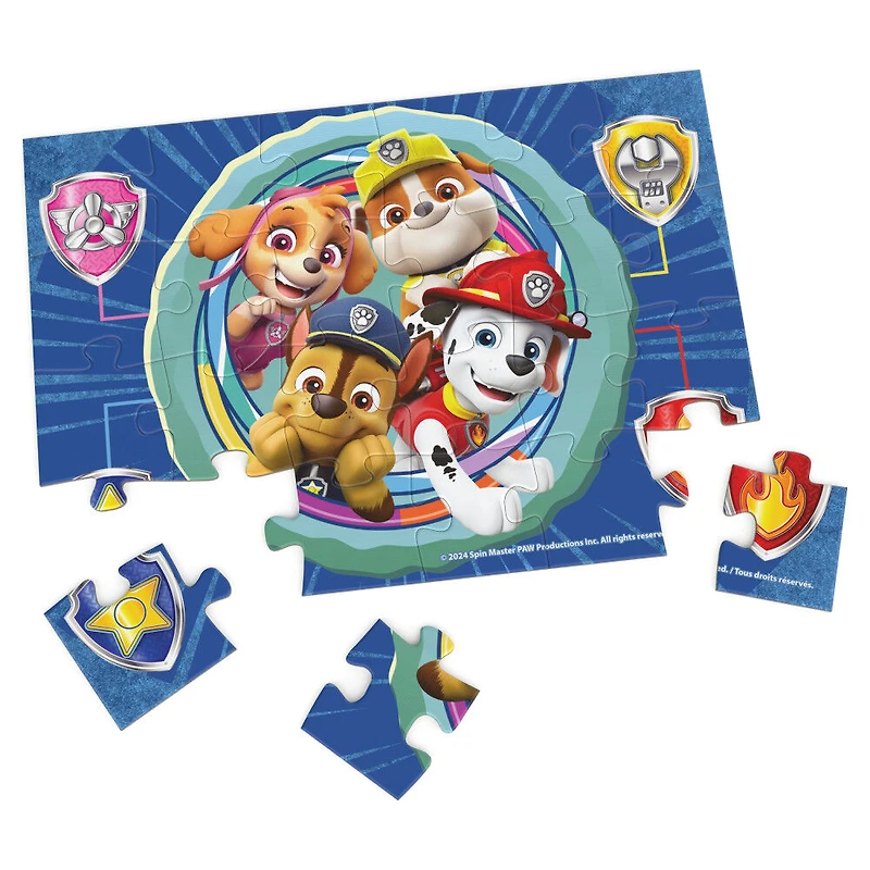 PAW Patrol, 24-Piece Jigsaw Puzzle from Spin Master Puzzles in Compact Travel Gift Tin PAW Patrol Toys Kids Puzzles