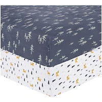 2 Pack Microfiber Sheets - Pine Fox
