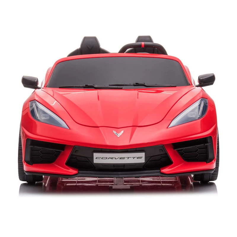 Kidsvip 12V Corvette C8 W/ Rc- Red - English Edition