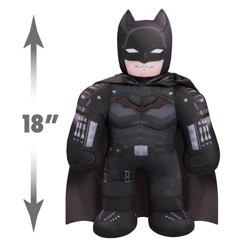 Jouet en Peluche Parlant de 45 cm (18 pouces) The Batman Bashin' Battler Batman avec Poitrine Eclairante et Expressions d'Action - Édition anglaise
