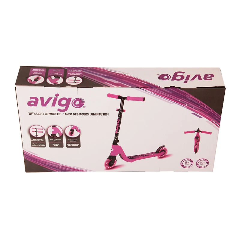 Avigo Trottinette Avec Roues Lumineuses - Rose