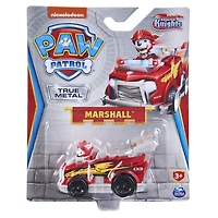 PAW Patrol, True Metal Marshall Jouet véhicule en métal moulé à collectionner, Série Rescue Knights à l'échelle 1:55