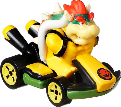 Bowser Standard Kart Mario Kart Hot Wheels en métal moulé