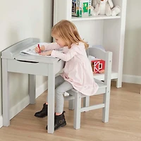 Élévateur pour enfant- Bureau et chaise haut de gamme- Gris